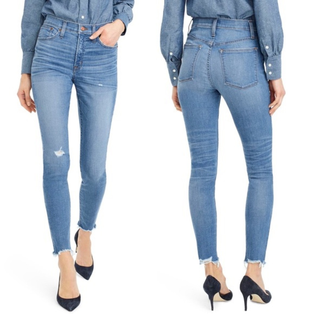 J. Crew high rise toothpick raw hem